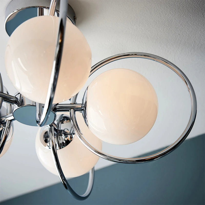 lustre moderne en verre pour un intérieur design élégant - vue 5 sur 9