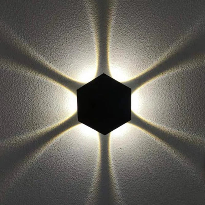 Hémisphère quatre côtés applique murale haut vers le bas Led 4W chevet couloir décor à la maison fond applique balcon jardin extérieur applique murale - vue 6 sur 10
