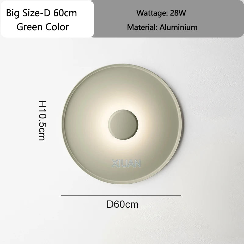 Designer Lamp Modern Round Ceiling Lamps Bedroom Ceiling Light White Red Green Living Room Atmosphere Wall Lights AC 220V 40cm - vue 12 sur 14
