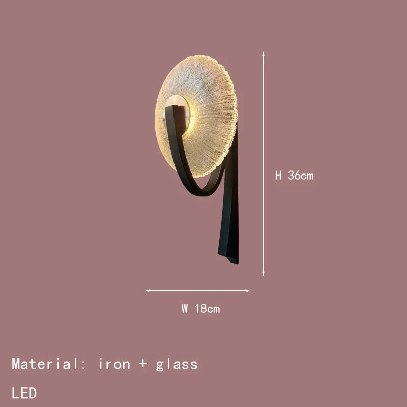 applique murale led en métal et verre pour luminaires 3000k - vue 8 sur 8