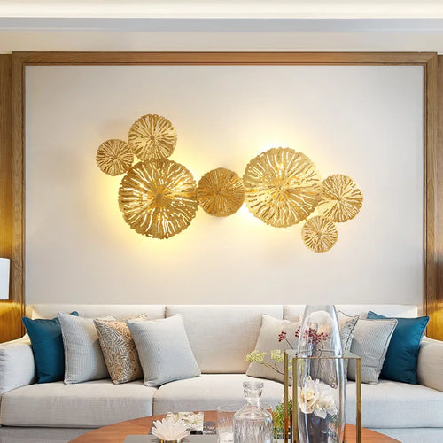 applique murale led dorée design moderne pour décoration intérieure - vue 3 sur 17
