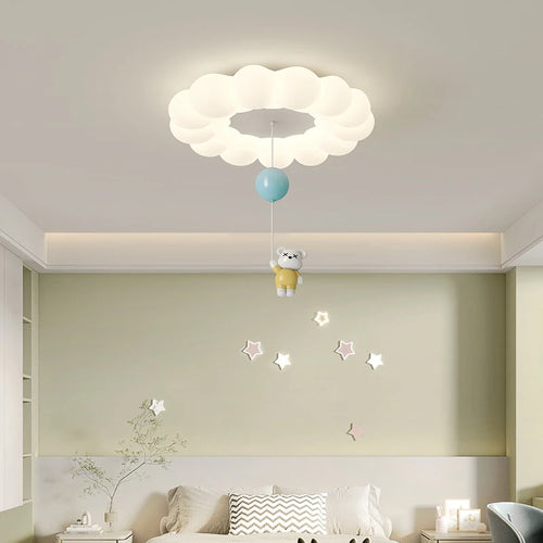 plafonnier ours lapin nuage pour éclairage intérieur enfant - vue 4 sur 9