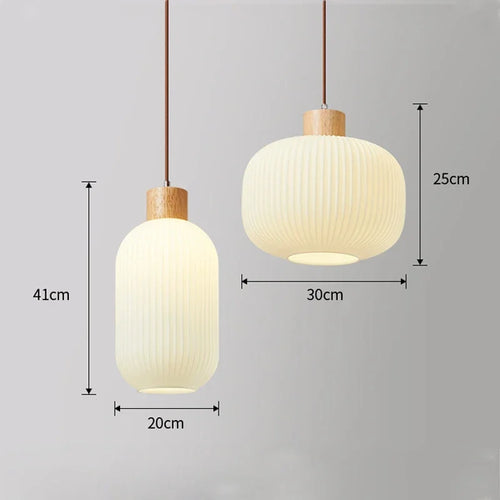 plafonnier moderne en verre style japonais pour décoration intérieure - vue 5 sur 8