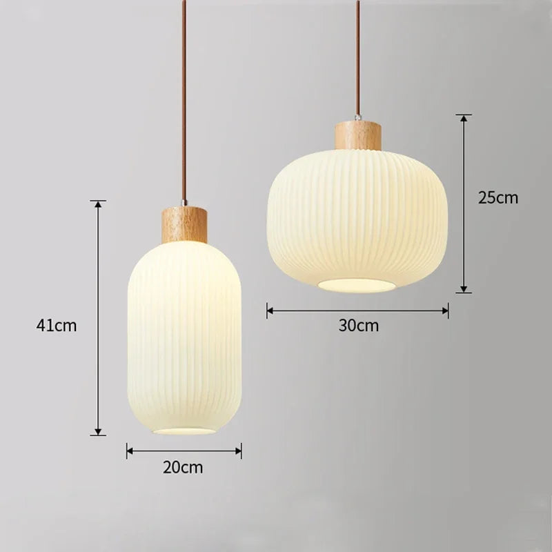 plafonnier moderne en verre style japonais pour décoration intérieure - vue 4 sur 8