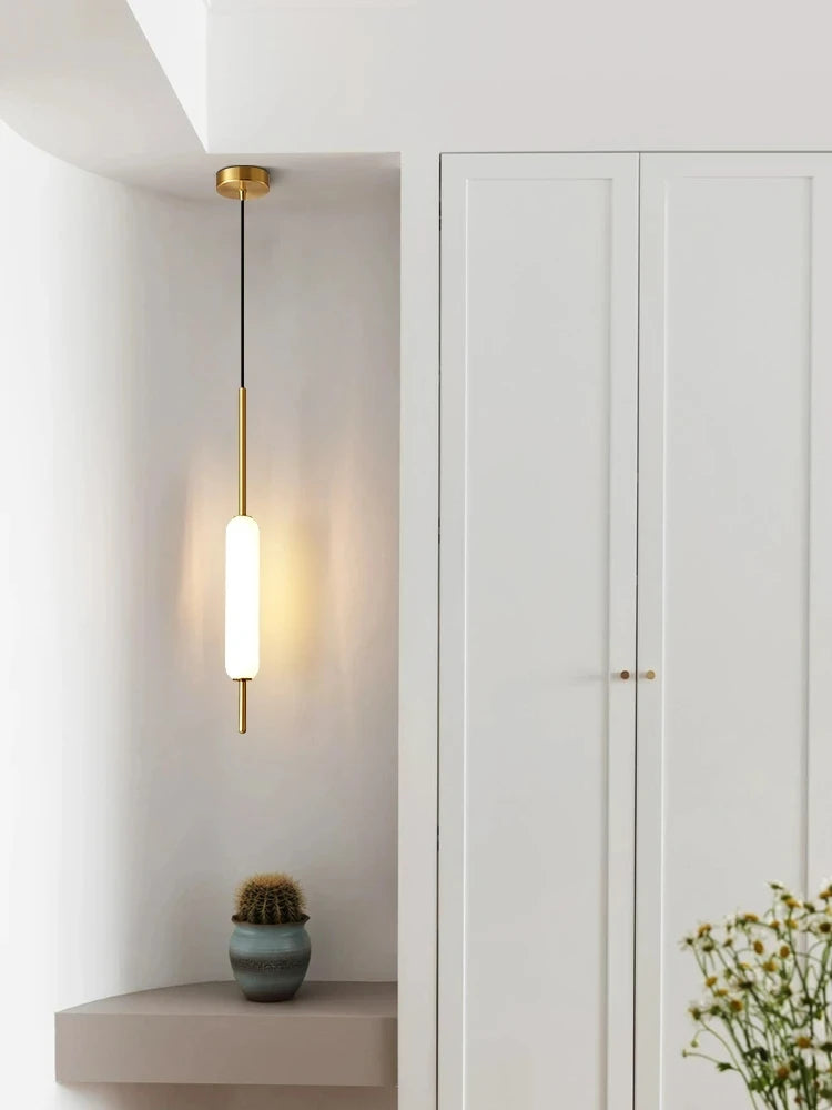 lampe suspendue moderne nordique en métal et verre double tête - vue 2 sur 10
