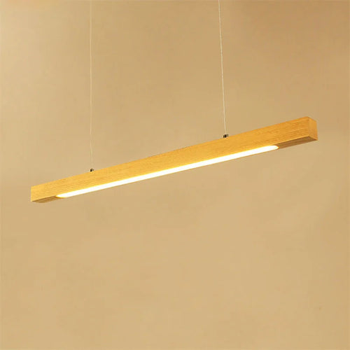 lampe suspendue led en bois au design moderne pour décoration intérieure - vue 2 sur 8