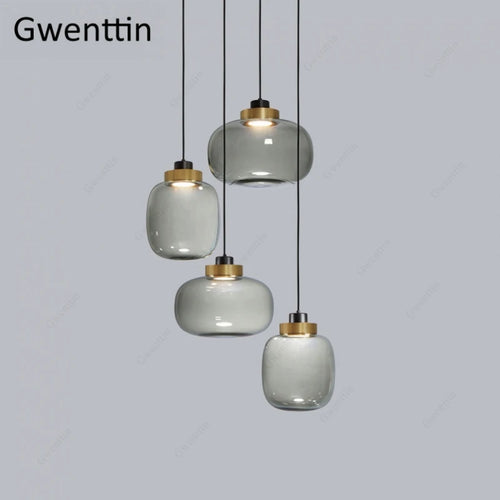 suspension moderne en verre pour décoration intérieure nordique - vue 6 sur 8