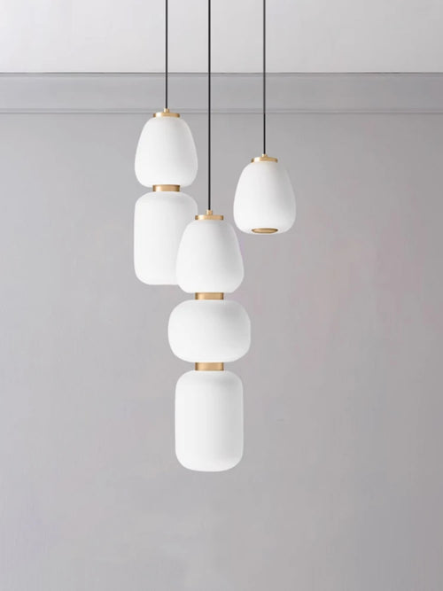 lustre led en verre design minimaliste artistique pour intérieur créatif - vue 6 sur 12