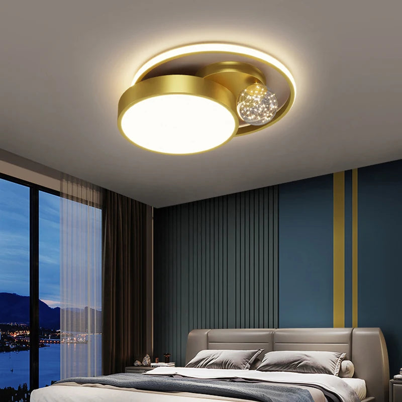plafonnier led circulaire design nordique pour intérieur moderne - vue 5 sur 8