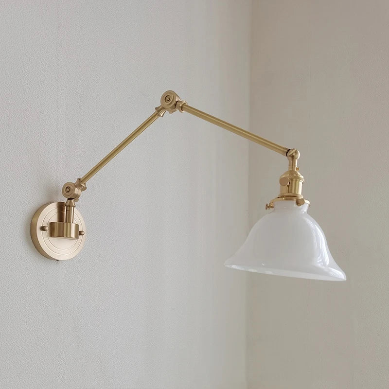 applique murale iwhd en cuivre rotative avec bras long pivotant - vue 8 sur 23