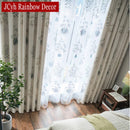Rideau moderne motif feuilles pour salon chambre