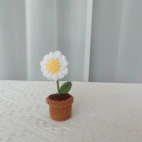 plante en pot tricotée à la main pour cadeau décoratif de saint valentin - vue 19 sur 19