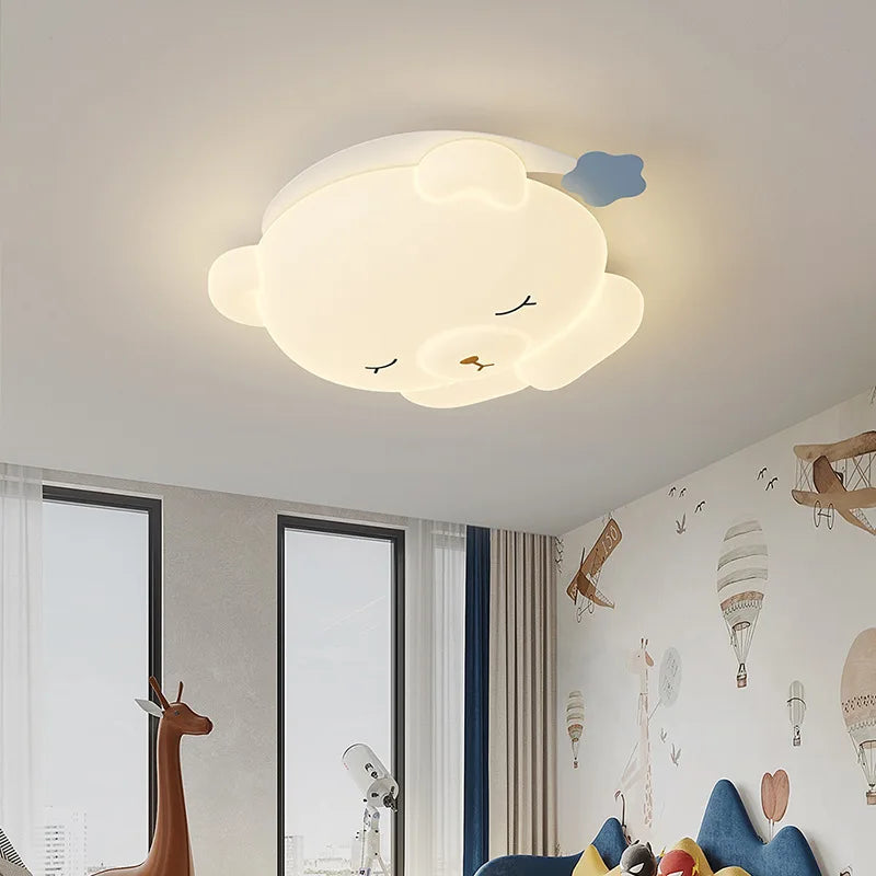 plafonnier ours mignon lampe pour chambre d'enfant moderne et romantique - vue 4 sur 9