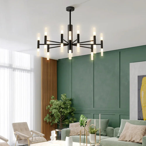 lustre art déco moderne design suspendu pour intérieur lumineux - vue 2 sur 8