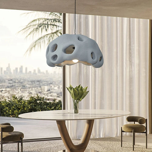 lustre design wabi sabi led suspension nordique irrégulière - vue 4 sur 20