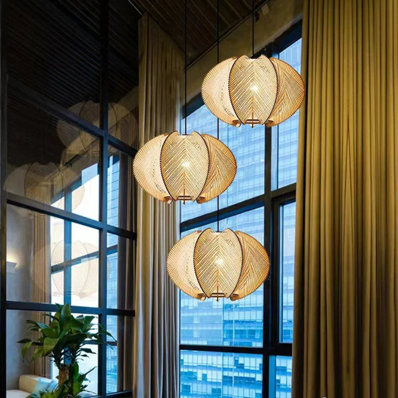 suspension en tissu bois pour hôtel avec cordon réglable - vue 4 sur 10