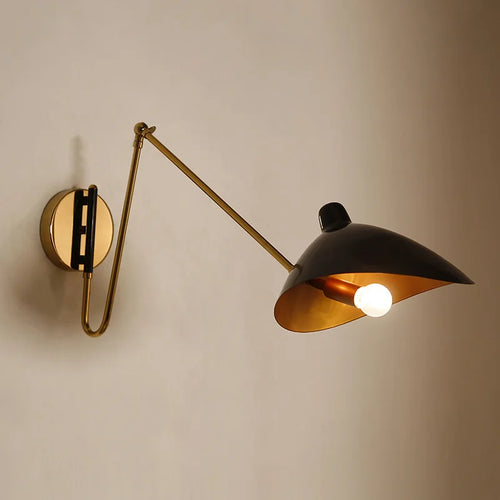 Applique murale design minimaliste moderne salon chambre bras rotatif lampe de chevet créative lumière LED lampes de lecture d'étude réglables - vue 6 sur 10