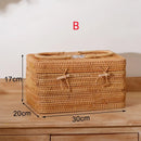 panier de rangement en rotin pour aliments et thé