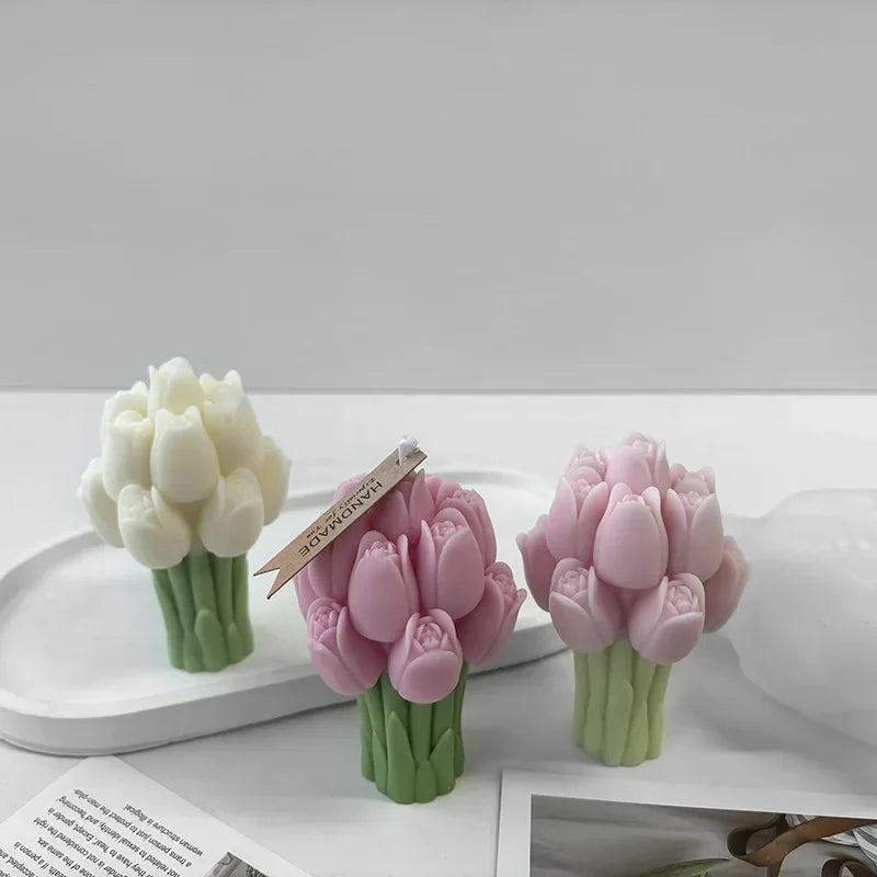 moule en silicone 3d pour fleurs et bougies artisanales - vue 3 sur 7