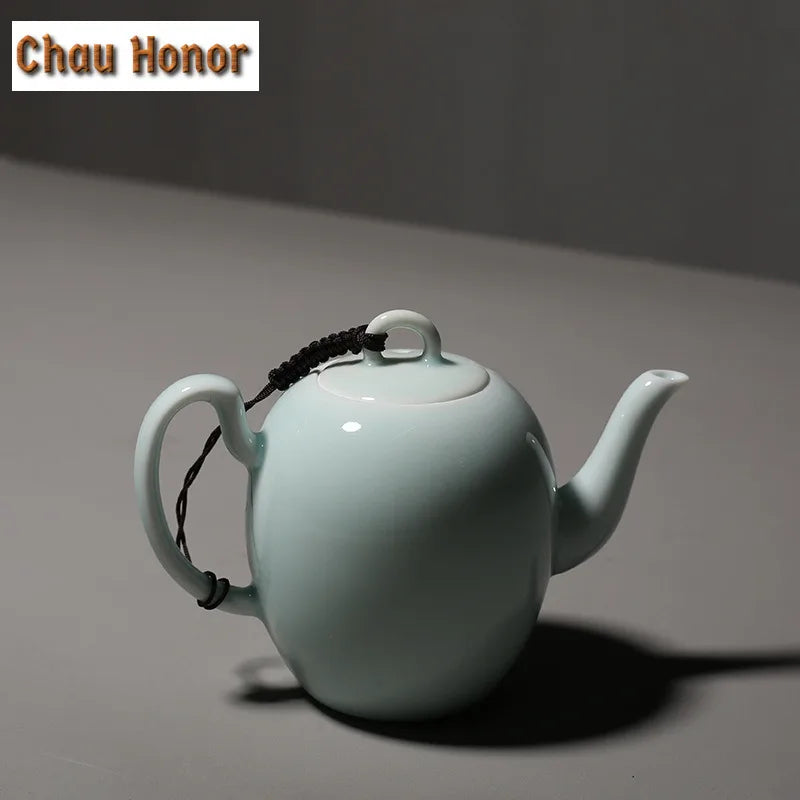 Theiere porcelaine artisanale style kung fu avec accessoires - vue 3 sur 7