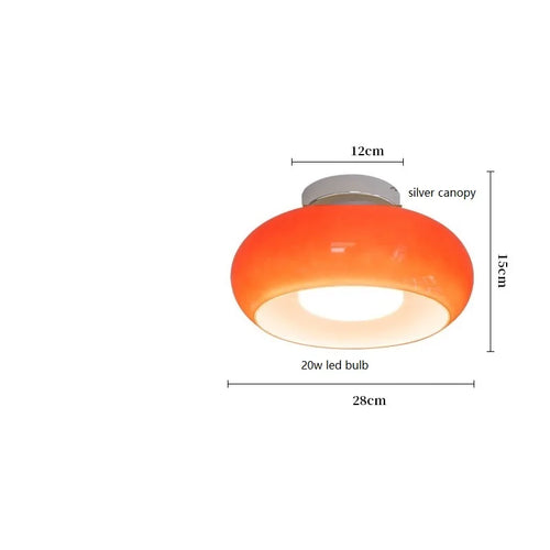 IWHD nordique plafond moderne à LEDs lampe maison éclairage intérieur chambre salon salle à manger cuivre jaune verre abat-jour lampara - vue 19 sur 20