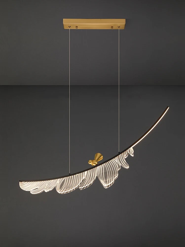 Lustre moderne en cuivre italien - vue 4 sur 9