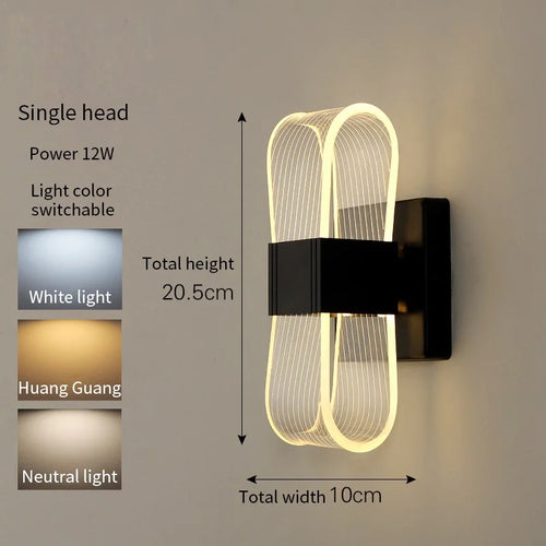 applique murale moderne en acrylique pour décoration intérieure à led - vue 21 sur 21