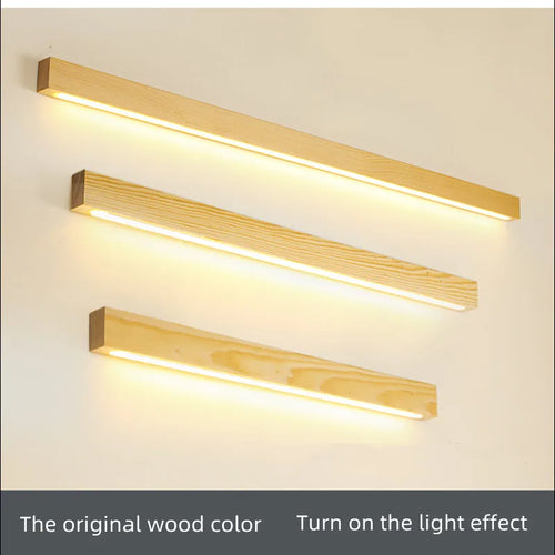 Applique murale LED double couleur en bois de noyer - vue 5 sur 12