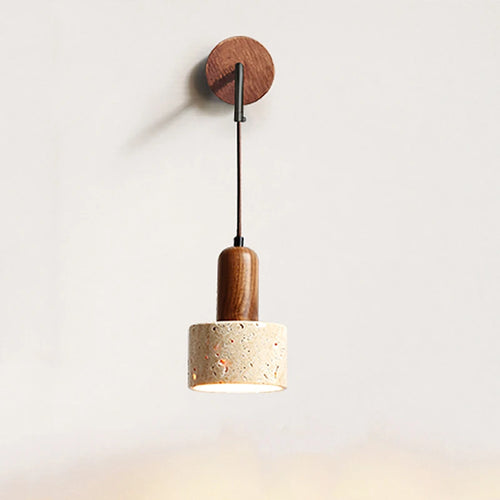 applique murale led wabi sabi style chaud pierre naturelle - vue 2 sur 6