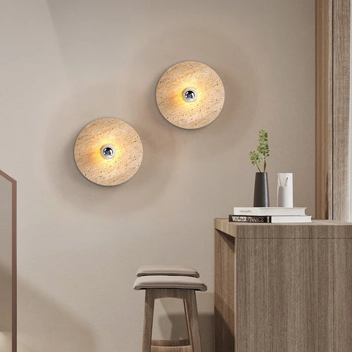 applique murale rétro en pierre naturelle avec éclairage led - vue 3 sur 8