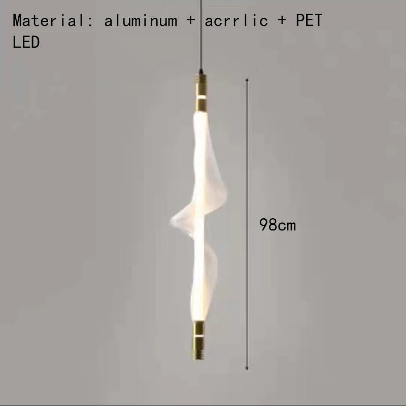 lustre led art déco avec cordon réglable luminaires suspendus - vue 13 sur 22