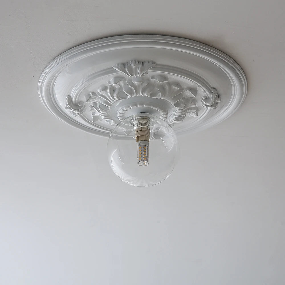 applique murale ronde vintage sculptée design française - vue 6 sur 8