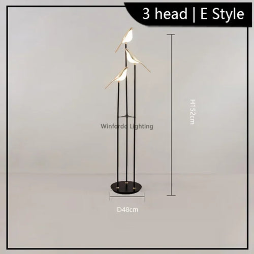 lustre led 	 art oiseau loft originalité décoration - vue 15 sur 18