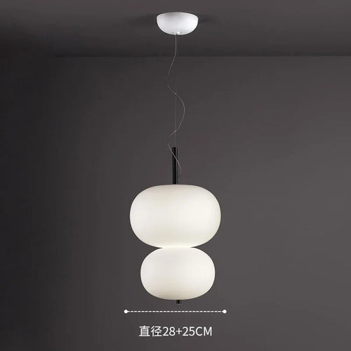 lustre nordique en verre avec suspension led pour décoration - vue 13 sur 12