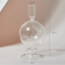 bougeoir en verre transparent décoration intérieure moderne nordique
