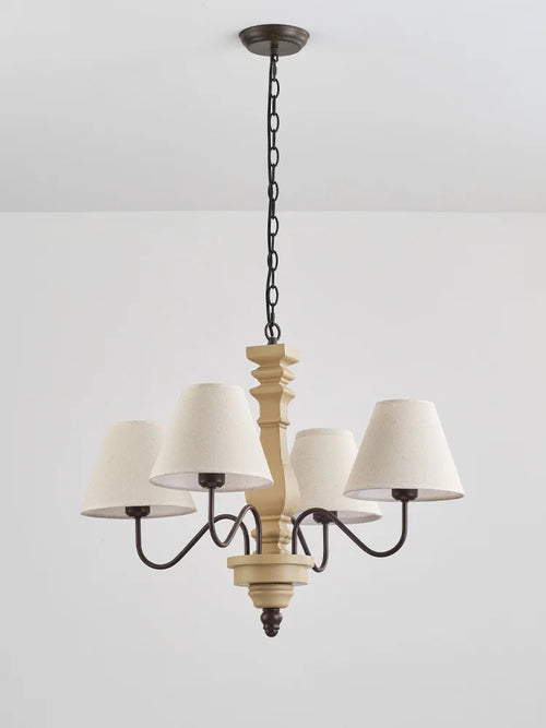 lustre rétro en bois pour un éclairage vintage élégant - vue 3 sur 7
