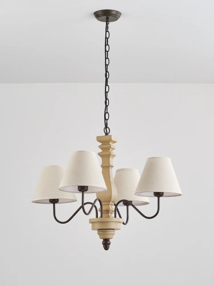 lustre rétro en bois pour un éclairage vintage élégant - vue 3 sur 7