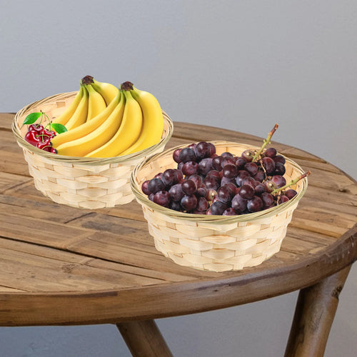 lot de 3 paniers en bambou pour fruits et rangement - vue 7 sur 7