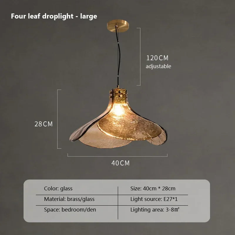 suspension en verre led au design créatif et luxueux - vue 8 sur 8