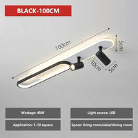 plafonnier moderne à leds avec projecteur pour décoration maison