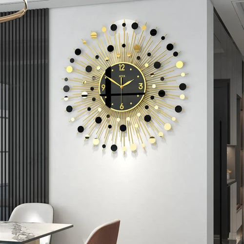 horloge murale luxe design créatif silencieuse pour décoration moderne - vue 2 sur 8