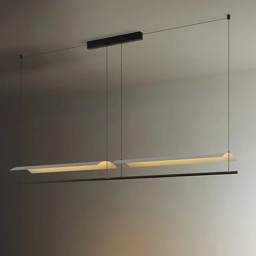 lustre suspendu moderne nordique éclairage design long et simple - vue 2 sur 12
