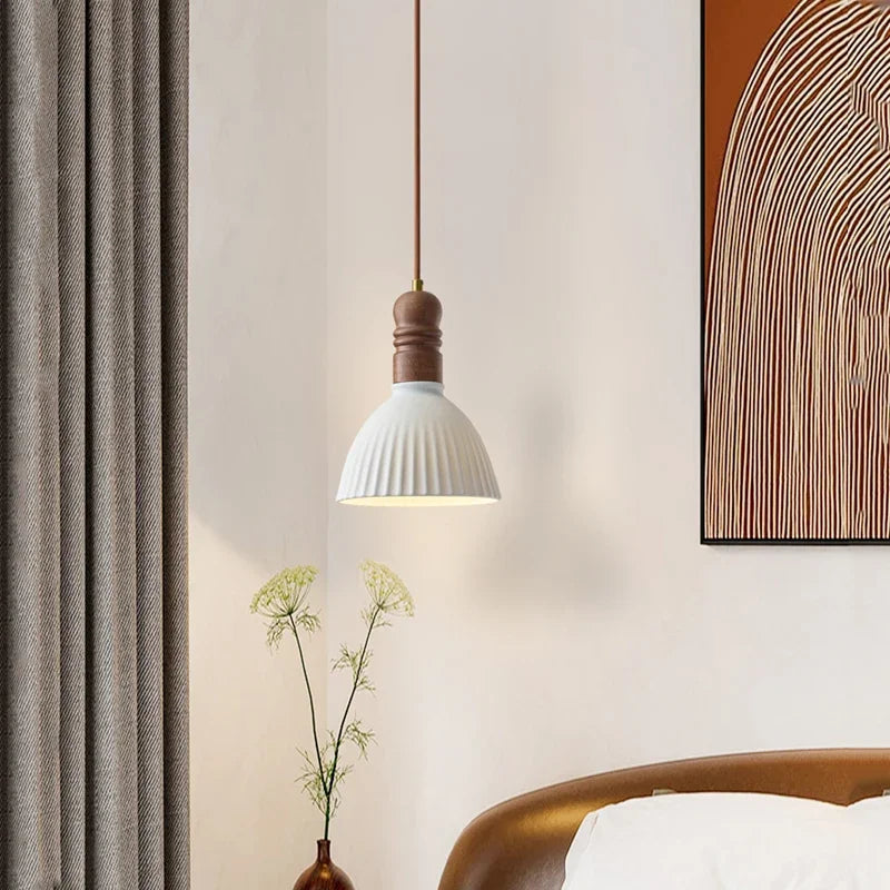lustre nordique en bois massif pour décoration intérieure - vue 3 sur 14
