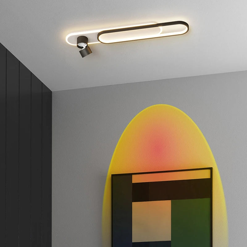 plafonnier mural moderne minimaliste pour balcon long - vue 6 sur 14