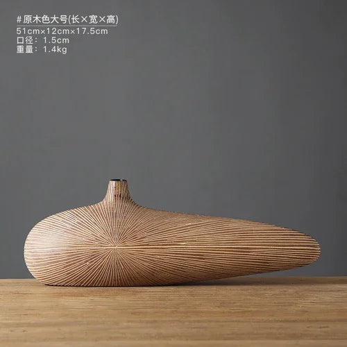 vase en résine moderne pour fleurs séchées décoration artisanale - vue 6 sur 9