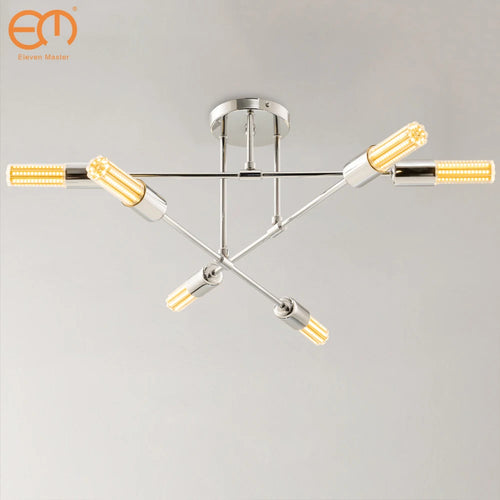 lustre spoutnik semi encastré moderne style nordique galvanoplastie - vue 2 sur 13