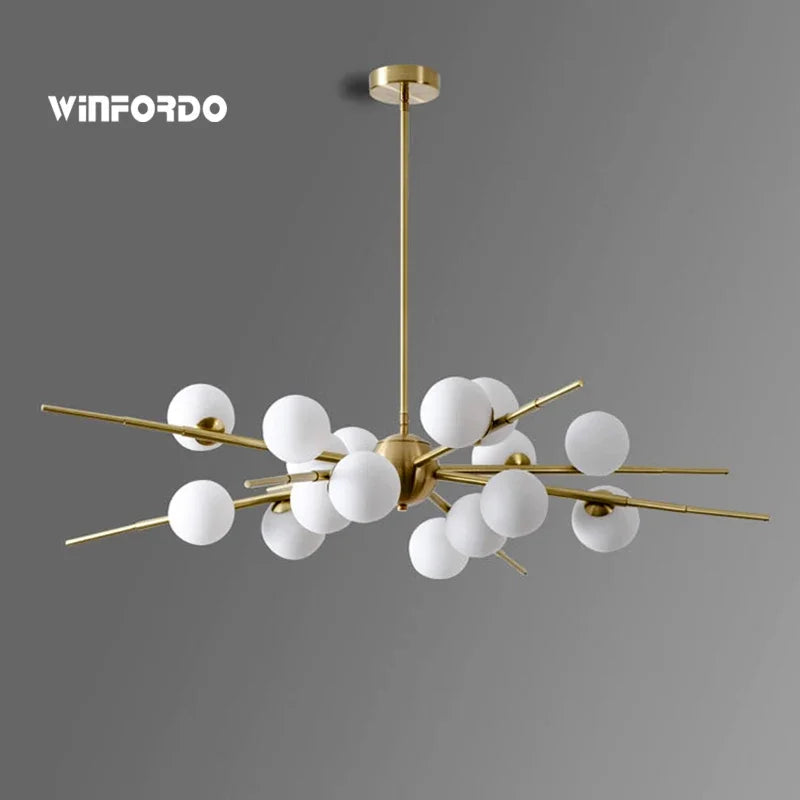 suspension LED en forme de boule de verre design moderne - vue 1 sur 10