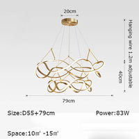 Lustre LED suspendue moderne style europe du nord