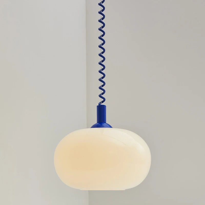 Lustres en verre Bauhaus lampes suspendues nordiques chambre à coucher en plus du salon salle à manger Restaurant lampe suspendue de couleur moderne - vue 3 sur 10