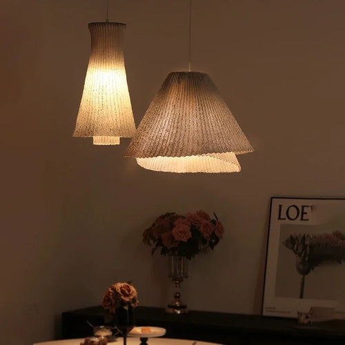 Nordique Wabi Sabi suspension LED lumières pour salon Restaurant Lustre salle à manger chambre Loft suspension lampe Lustre Luminaire - vue 5 sur 7